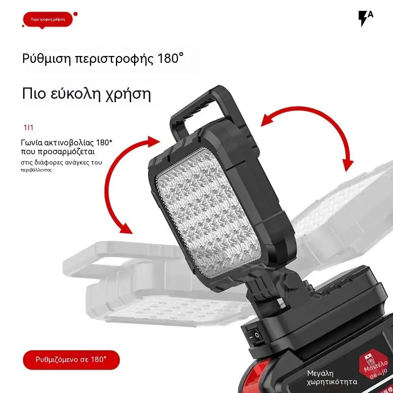 🔥💡Ένας φακός με μπαταρία λιθίου και θύρα USB, κατάλληλος για περιπτώσεις όπως η επισκευή αυτοκινήτου.