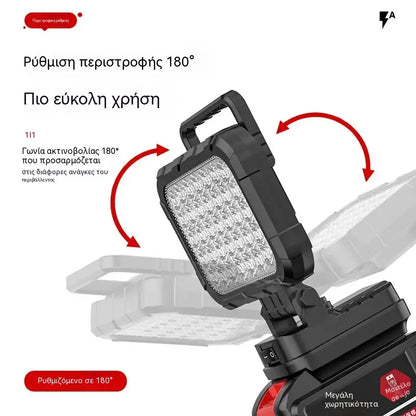🔥💡Ένας φακός με μπαταρία λιθίου και θύρα USB, κατάλληλος για περιπτώσεις όπως η επισκευή αυτοκινήτου.
