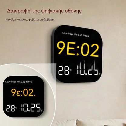 🕰️ Ψηφιακό Ρολόι Σπιτιού/Γραφείου: Ήπιο ξύπνημα, πείτε αντίο στα ενοχλητικά ξυπνητήρια! Ρυθμιζόμενη φωτεινότητα, αθόρυβη λειτουργία τη νύχτα.