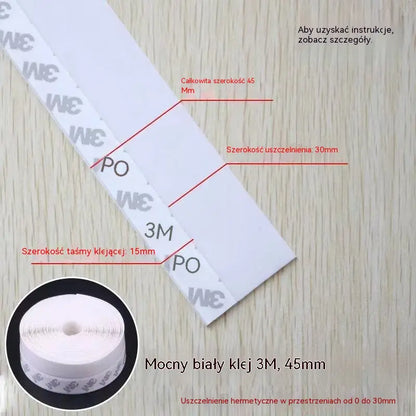 🚪 Uszczelka dolna drzwi z PVC – pyłoszczelna i chroniąca przed przeciągami