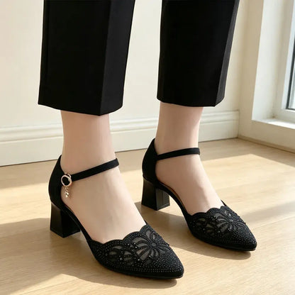 💞【35–40】Eleganckie sandały w stylu francuskim na niskim obcasie, nowy model ✨