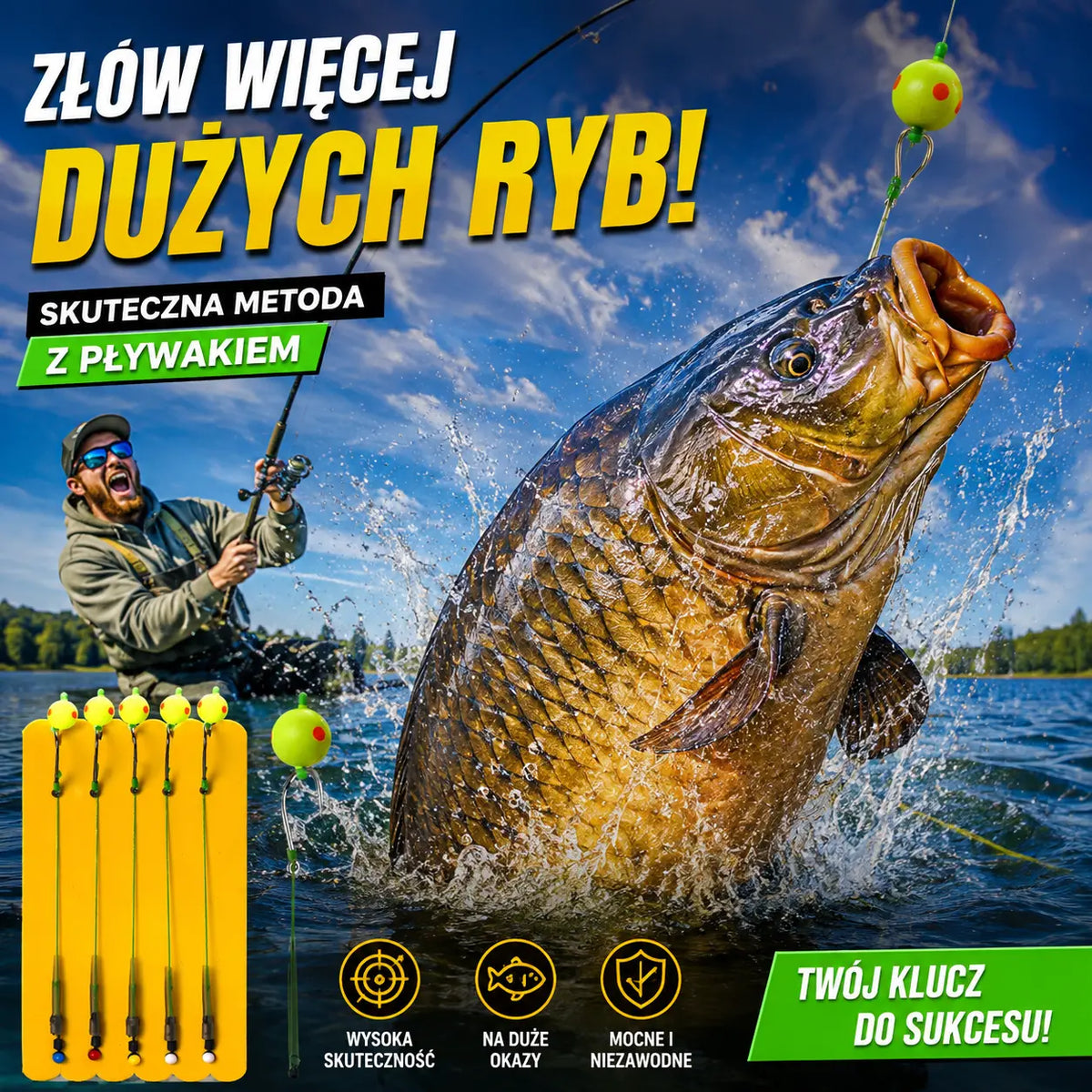 🔥【Kup 5, a 5 otrzymasz gratis】🔥🎣🐟Zestaw żyłek anty-dennych, haczyk wędkarski z pływającymi koralikami