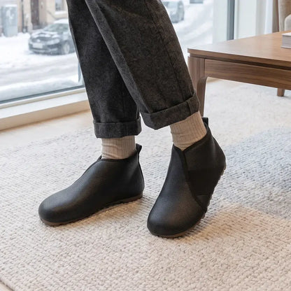 【35-40】Damskie buty ocieplane na wysokiej cholewce – wsuwane, ciepłe, dla seniorek i mam