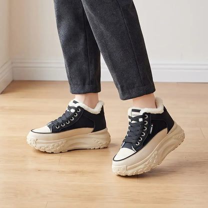 👟【35-40】Damskie zimowe buty za kostkę z grubą futrzaną wyściółką i amortyzującymi podeszwami – ciepłe obuwie w sportowym stylu🥰