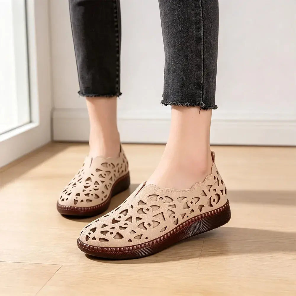【35-42】Damskie, oddychające buty retro z okrągłymi noskami