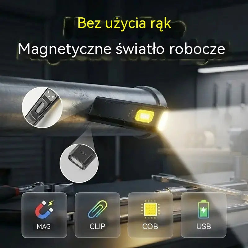 Magnetyczna lampa robocza z obsługą bez użycia rąk [Kup 1, a 1 dostaniesz gratis]