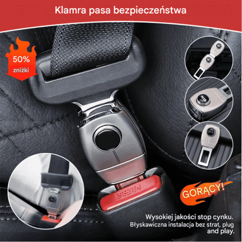 💥💥【Kup 1, a 1 dostaniesz gratis】🚗👍Metalowy przedłużacz pasa bezpieczeństwa w samochodzie