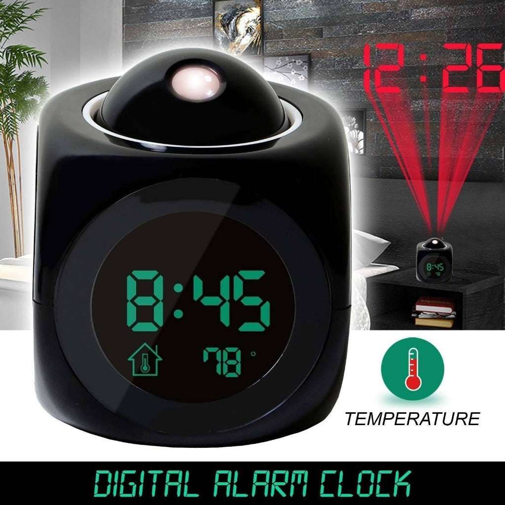 💥【Kupi 1 i dobiješ 1 gratis】⏰ Multifunkcijski projekcijski sat — vrijeme, alarm, temperatura i vrijeme na vašem zidu ili stropu