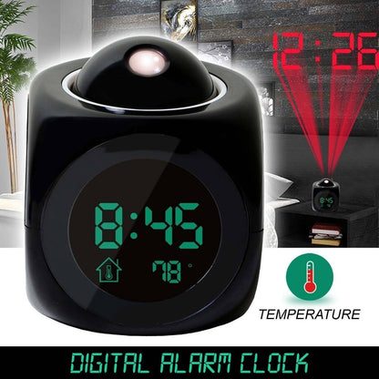 💥【Kupi 1 i dobiješ 1 gratis】⏰ Multifunkcijski projekcijski sat — vrijeme, alarm, temperatura i vrijeme na vašem zidu ili stropu