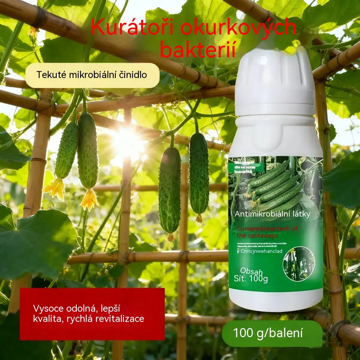 🥒🥒【3 lahvičky】Systémový fungicid na okurky - účinná kontrola bakteriální plísně, žluté skvrnitosti a listových chorob