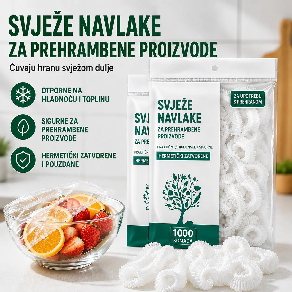 【Posebna ponuda zadnjeg dana: 50% popusta】500 višekratnih i fleksibilnih plastičnih folija za hranu
