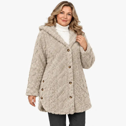 ✨【S-5XL】Damski ciepły kardigan z kapturem i długim rękawem w stylu casual (dwustronny polar)