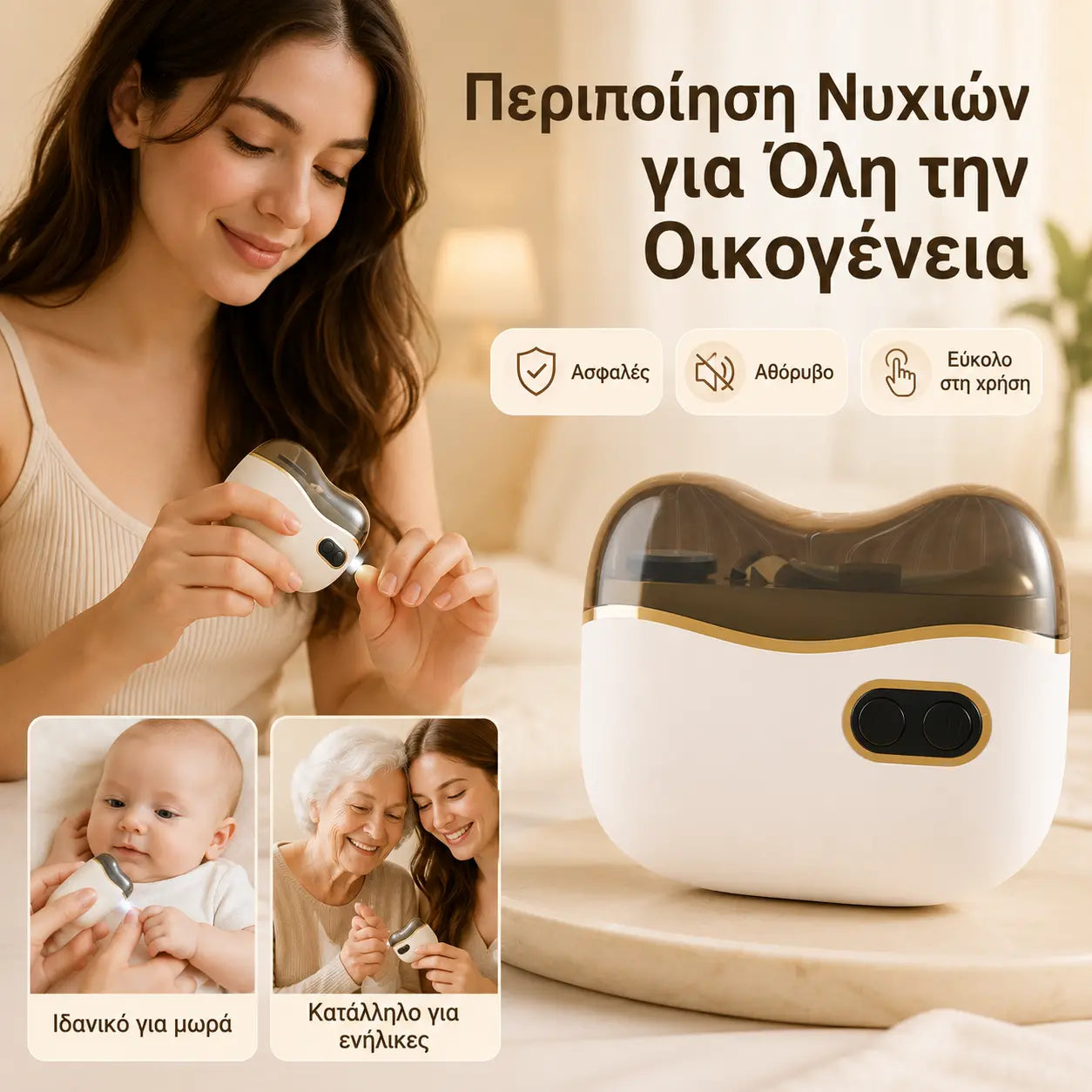 ✂️💅 Πολυλειτουργική ηλεκτρική λίμα νυχιών, ηλεκτρικός νυχοκόπτης με προστασία από τσιμπήματα