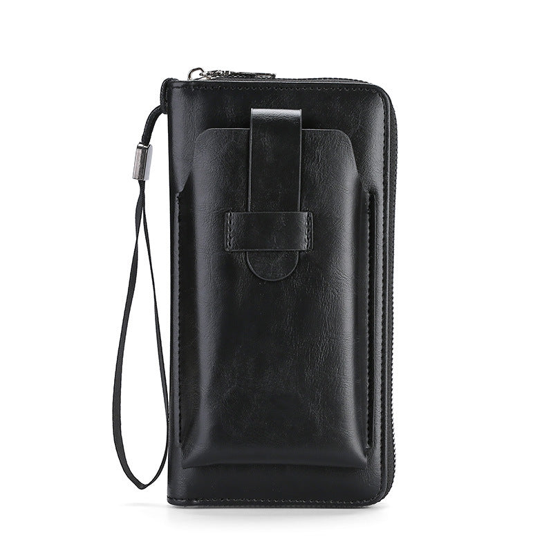 💼【Lucrat manual】Portofel bărbătesc multifuncțional din piele naturală, lucrat manual – Stil nou & elegant