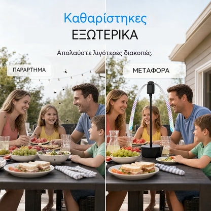 🌈Επαναφορτιζόμενος USB ανασυρόμενος εξωτερικός ανεμιστήρας απώθησης μυγών