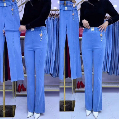👖【S-4XL】Dámske strečové džínsy s vysokým pásom