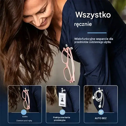 5 sztuka 89zł  🧷🧲 Magnetyczny klips do mocowania okularów, uniwersalny wieszak na okulary korekcyjne, okulary z filtrem światła niebieskiego i okulary przeciwsłoneczne. Koniec z zgubionymi okularami!