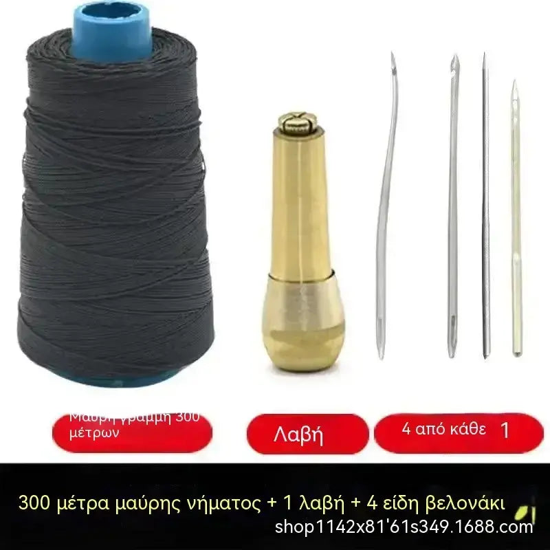25 € ανά τεμάχιο✨Έκπτωση 50% τώρα!✨ Σετ 5 τεμαχίων με σουβλί ραψίματος δέρματος και κηρωμένο νήμα: Εργαλεία χειροκίνητου ραψίματος για δερμάτινες κατασκευές.