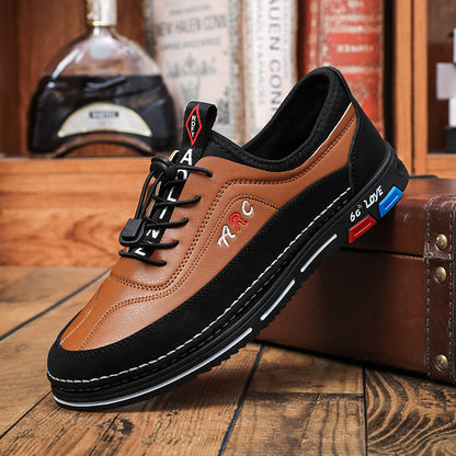 💯🔥【39–48】【Compra 1, llévate 1 gratis】Zapatos de cuero casuales de negocios para hombre – impermeables, resistentes a las manchas, con suela blanda para un uso cómodo