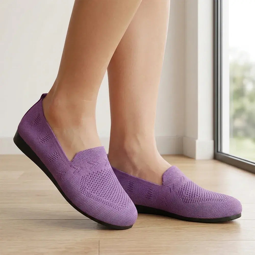 【36-43】👟 Damskie buty wsuwane z okrągłym noskiem i płaskim noskiem w dużych rozmiarach – lekkie, przewiewne, sportowe, codzienne