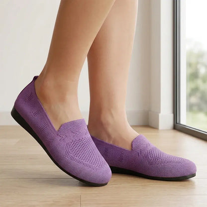【36-43】👟 Damskie buty wsuwane z okrągłym noskiem i płaskim noskiem w dużych rozmiarach – lekkie, przewiewne, sportowe, codzienne