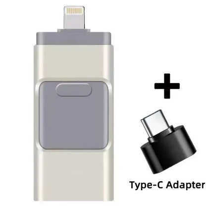 Μονάδα flash USB-C/Lightning 4 σε 1 για iPhone, iPad, Android, PC – Memory Stick OTG υψηλής ταχύτητας για δημιουργία αντιγράφων ασφαλείας φωτογραφιών
