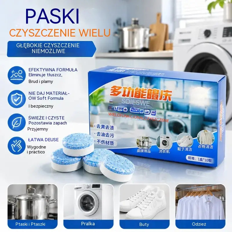 ✨【Szybkie czyszczenie】🔥4 pudełka (40 sztuk)🔥Wielofunkcyjne musujące tabletki czyszczące do domu