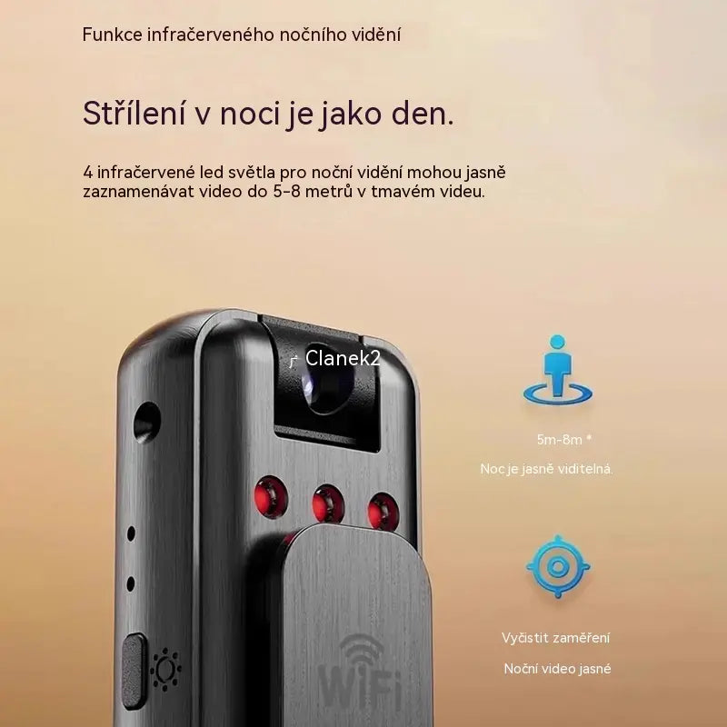 🔥【1 kus 590 Kč】⏳Kamera s vysokým rozlišením, přenosný hrudní rekordér, profesionální akční kamera.