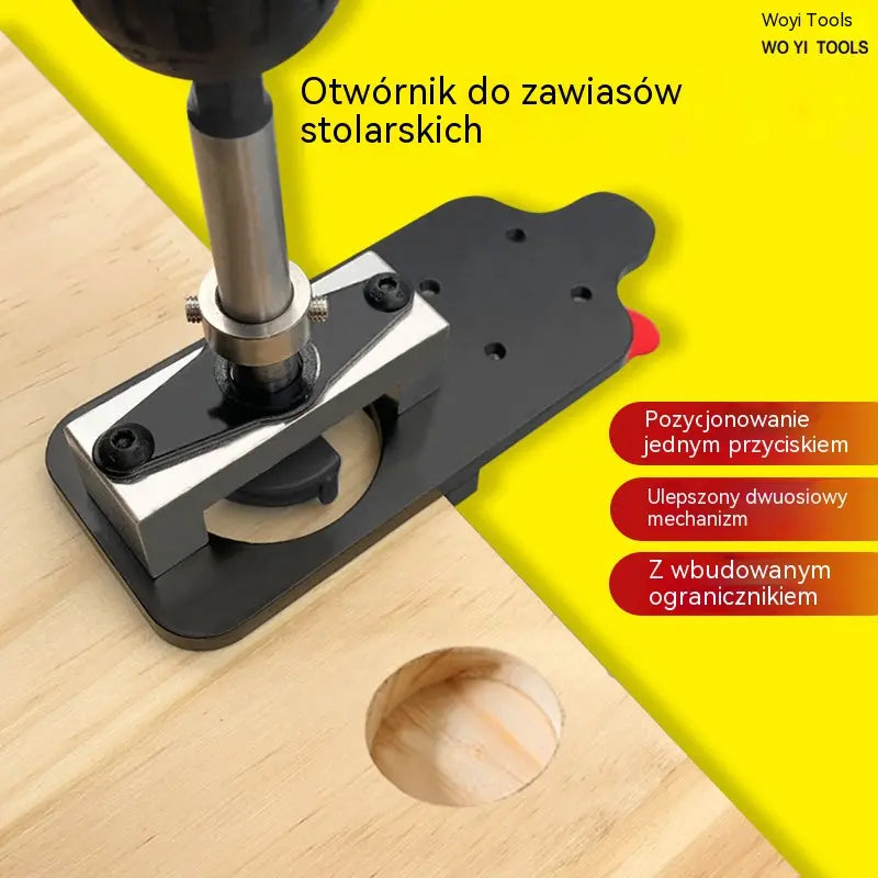 【🔥1 zestaw 6 sztuk】Narzędzie do otwierania otworów na zawiasy do drewna. Lokalizator otworów na zawiasy drzwi szafy 35 mm