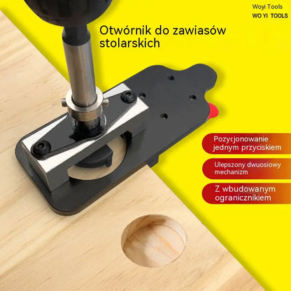 【🔥1 zestaw 6 sztuk】Narzędzie do otwierania otworów na zawiasy do drewna. Lokalizator otworów na zawiasy drzwi szafy 35 mm