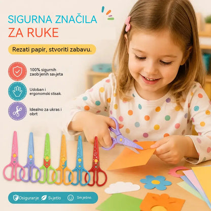 🥰【6 komada - 6 različitih oblika】Samo 22 eura✂️🌈Sigurnosne škare za djecu (za DIY konstrukcije)