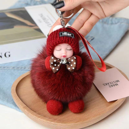 😴🧸🚗Kup 1, a 1 dostaniesz gratis, 99 zł🔥Wisiorek do samochodu w kształcie śpiącej lalki, pluszowy brelok z postacią z kreskówki.