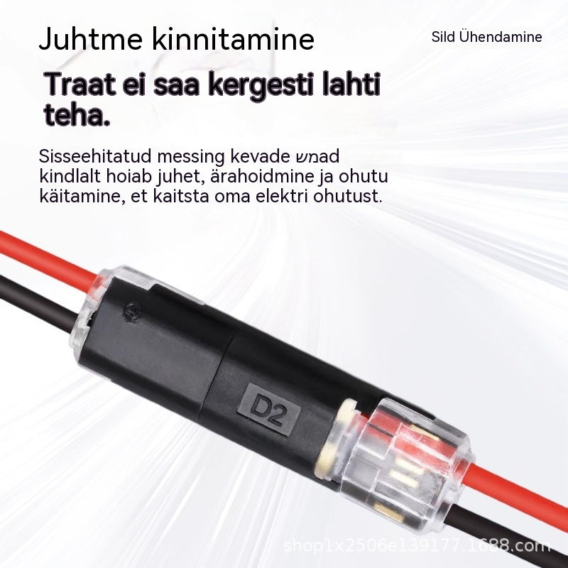 【50 eset 23 euro eest】Koormavaba juhtmeühendus lukustuspandlaga, turvalise sulguri ja libisemisvastase kattega