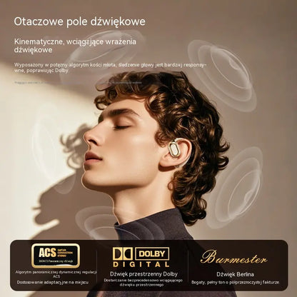 🔋Bezprzewodowe słuchawki Bluetooth bez wbudowanego ucha, z zaczepem na ucho i przewodnictwem kostnym🎙️🎧