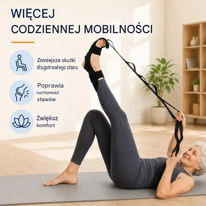【2 sztuki 109 zł】Pas rozciągający i rozciągający więzadła do jogi i fitnessu – oddychający i regulowany pasek na kostki i stopy, regeneracja i elastyczność