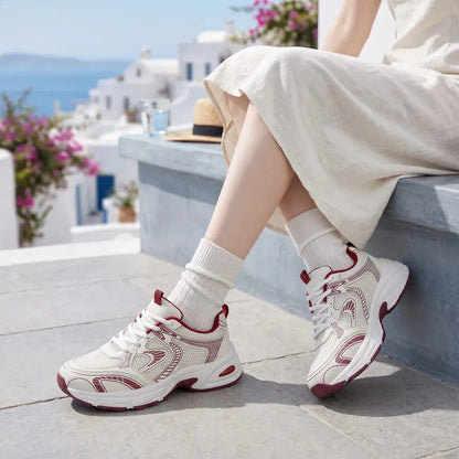 Damskie grube trampki typu dad sneakers – koreańskie buty na platformie – lekkie buty sportowe dla par do noszenia na co dzień