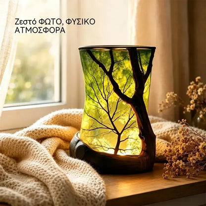 🍃✨ Μαγικό Φωτιστικό Δάσους με Σχέδιο Φύλλων | Φωτίστε το Σπίτι σας με Φυσική Γοητεία