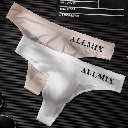 【Πακέτο των 5】 【M-2XL】Νέα ανδρικά σλιπ από μετάξι με χαμηλοκάβαλο χωρίς ραφές-【50-90kg】