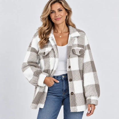 ✨【S-5XL / 6 kolorów】Jesienno-zimowa kurtka typu sherpa zapinana na guziki, z kieszeniami