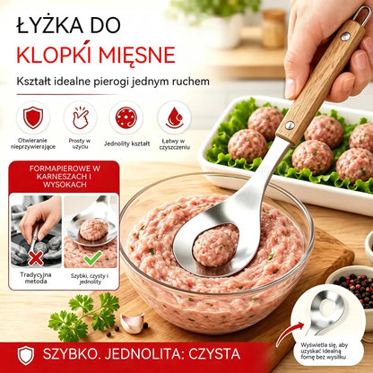 🍖 【2 sztuki】Forma do klopsików ze stali nierdzewnej 304 – idealna do przygotowywania klopsików mięsnych i rybnych, idealna do gotowania w domu 🥄