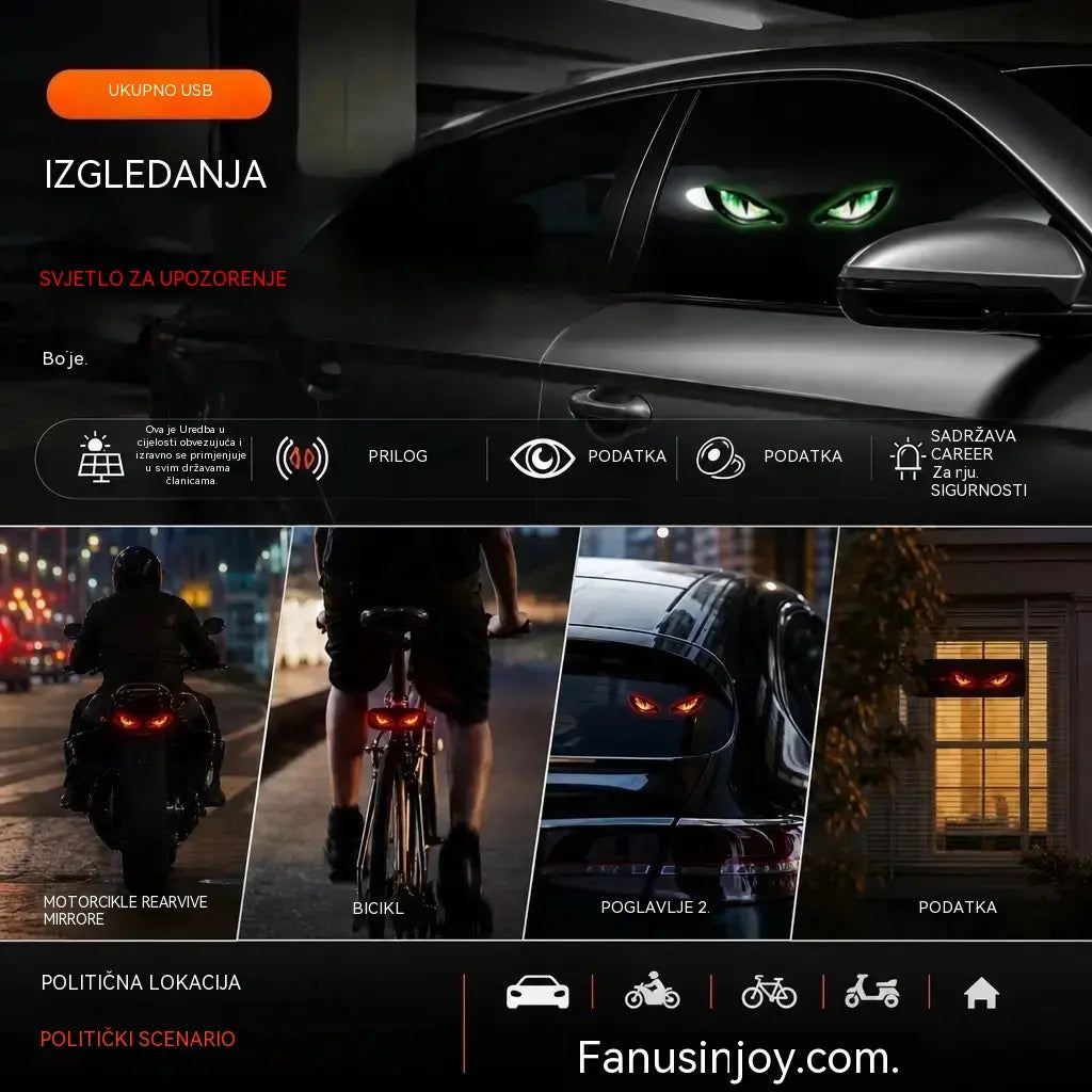 🚗👀 Solarno LED svjetlo za upozorenje za automobil | Privlači svu pažnju i poboljšava sigurnost vožnje: Bežično, s automatskim prepoznavanjem i univerzalnom aplikacijom ✨