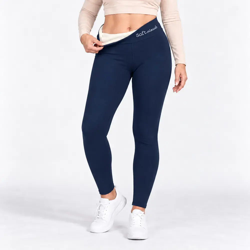 【S-2XL/4 kolory】Grube legginsy z wełny jagnięcej z podszewką z polaru, z wysokim stanem, idealne na jesień i zimę