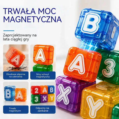 📢📢40% zniżki tylko przez ograniczony czas! 【40 klocków + pudełko do przechowywania】⏰Magnetyczne klocki z literami i cyframi dla dzieci