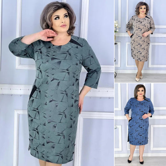 【🏆️Venta caliente】🌷 [S-5XL] 2025 Nuevo vestido elegante estampado-3999981