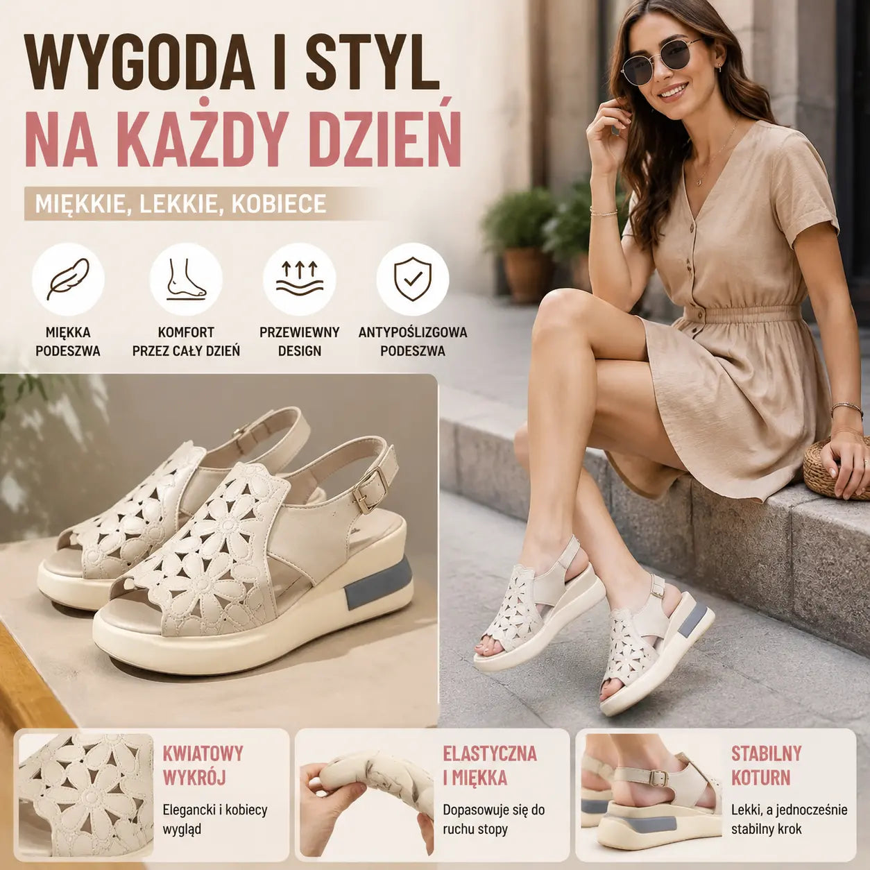 【🔥Oferta ograniczona czasowo🔥】🔥【35-40】Sandały retro z miękką podeszwą i miękką podeszwą
