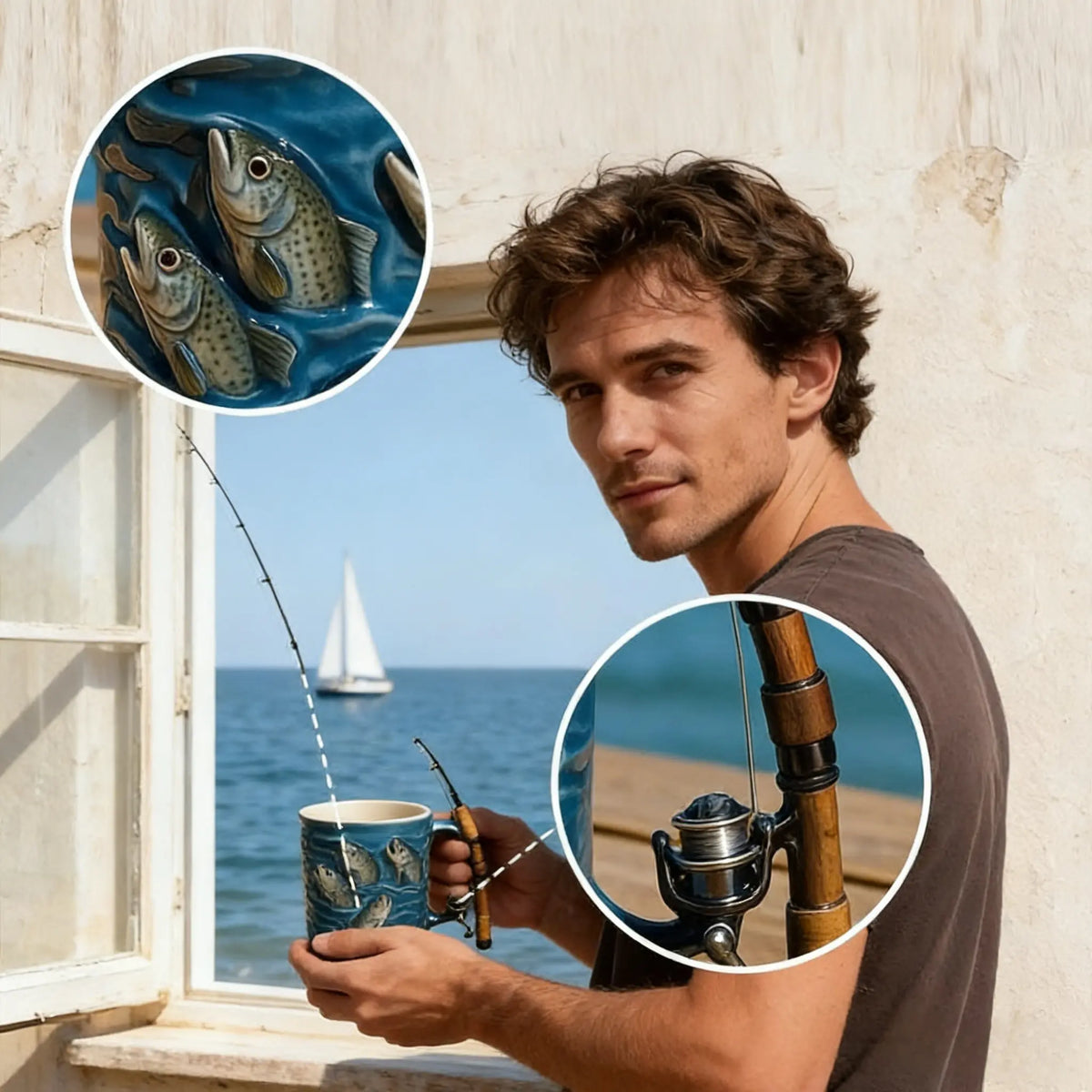 🎣☕ Νέα κούπα ψαρέματος – μια δημιουργική κούπα από ρητίνη, σχεδιασμένη ειδικά για τους λάτρεις του ψαρέματος.