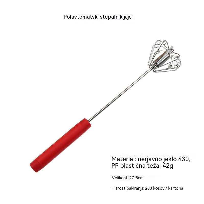 🥳Kupite 1, dobite 1 gratis💪 50 % popusta! Polavtomatska ročna metlica za jajca: pritisnite in zavrtite – elektrika ni potrebna. Stepe jajca in smetano v nekaj sekundah. Prijazno do vaših zapestij! ✨🧁
