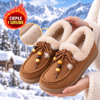 【36-41】Damskie buty zimowe – ocieplane, grube, krótkie botki, modne, ciepłe, przeciwśniegowe