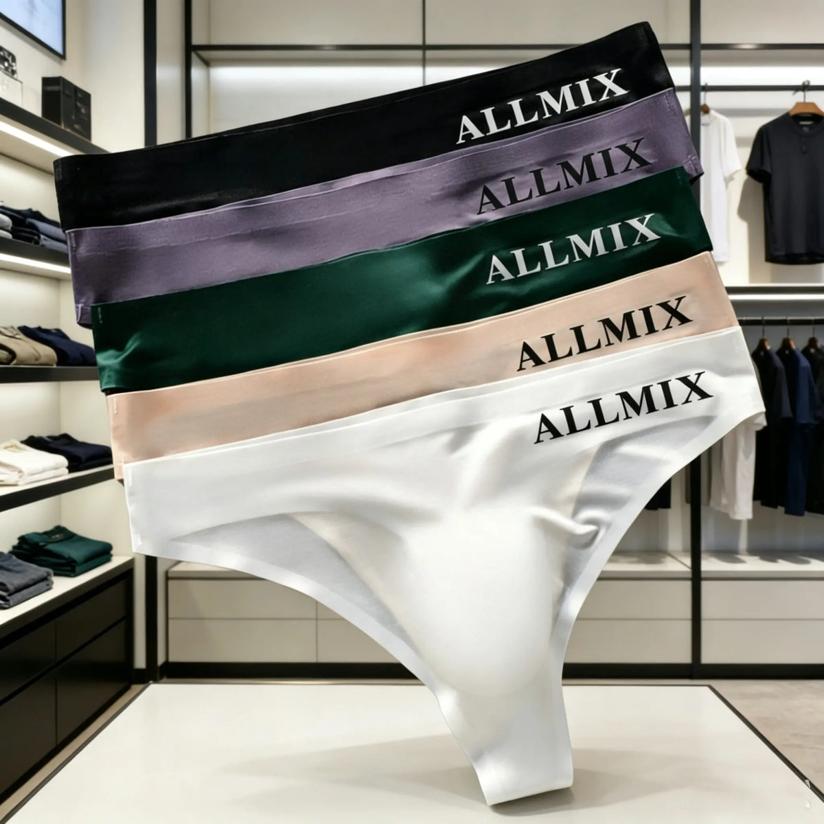 【Πακέτο των 5】 【M-2XL】Νέα ανδρικά σλιπ από μετάξι με χαμηλοκάβαλο χωρίς ραφές-【50-90kg】