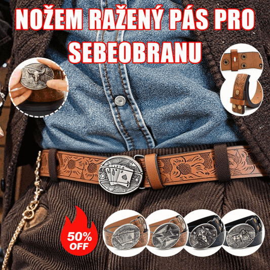 🆒🎁【Compra 1 y llévate 1 gratis】👍Cinturón de hombre con cuchillo oculto en el relieve